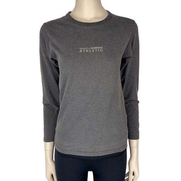 Vtg 90’s DOLCE & GABBANA Athletic Intimo Gray Sporty Sweater sz Small / it 46 - Picture 1 of 11